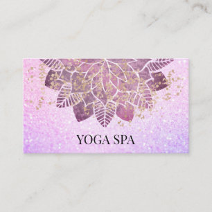 Tarjeta De Visita *~* Mandala - Purpurina rosado dorado yoga espirit