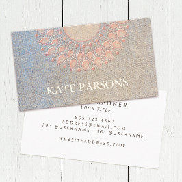 Tarjeta De Visita Mandala rosa elegante