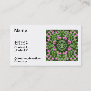 Tarjeta De Visita Mandala rosada acodada de Lotus