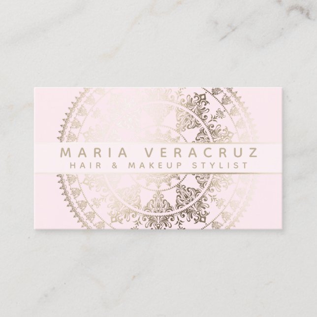 Tarjeta De Visita Mandala solar elegante Businesscards (Anverso)