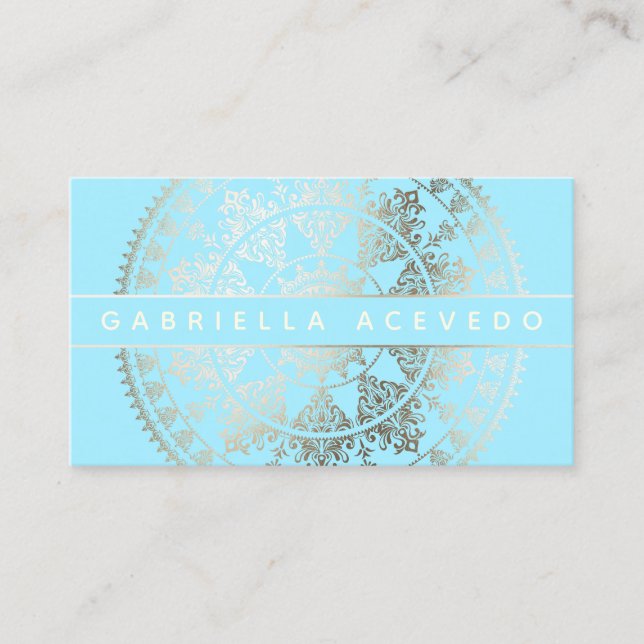 Tarjeta De Visita Mandala solar elegante Businesscards - color de (Anverso)