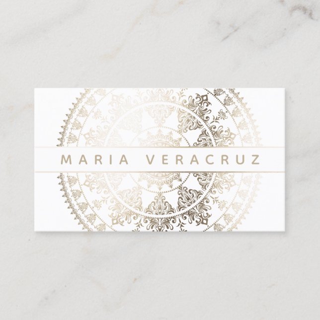 Tarjeta De Visita Mandala solar elegante Businesscards - color de (Anverso)