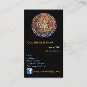 Tarjeta De Visita Mandala Tantric tibetana del Buddhism del vintage
