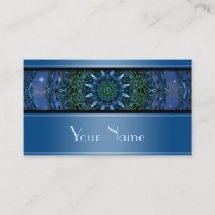 Tarjeta De Visita Mandala VII del fractal del caleidoscopio + su
