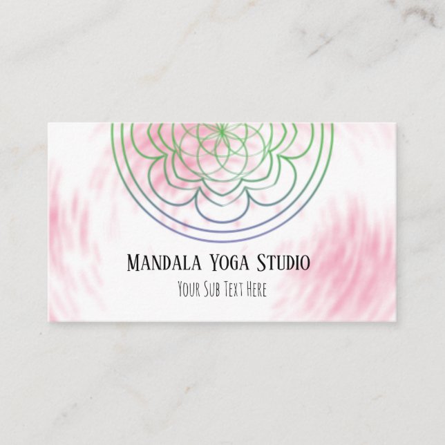 Tarjeta de visita Mandala Yoga (Anverso)