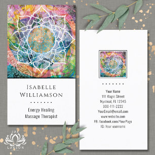Tarjeta De Visita Mandala Zen Reiki Yoga Masaje Sagrado Espiritual