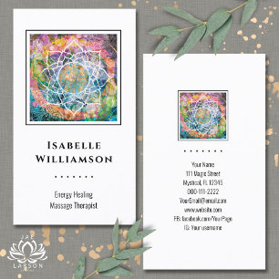 Tarjeta De Visita Mandala Zen Reiki Yoga Masaje Sagrado Espiritual