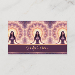 Tarjeta De Visita Mandalala de Meditación Resplandeciente Mujer Nomb