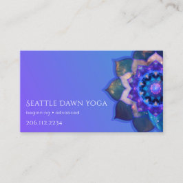 Tarjeta De Visita Mandalas del Loto Azul