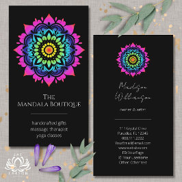 Tarjeta De Visita Mandalas Esotéricos Holísticos Metafísicos Boho Br
