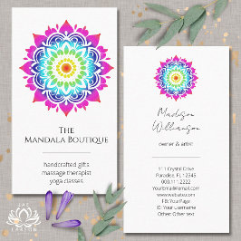 Tarjeta De Visita Mandalas Esotéricos Holísticos Metafísicos Boho Br