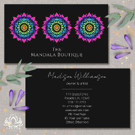 Tarjeta De Visita Mandalas Esotéricos Holísticos Metafísicos Boho Br