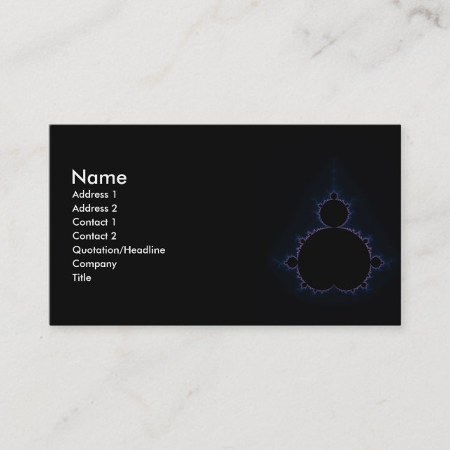 Tarjeta De Visita Mandelbrot Set 10 (Anverso)