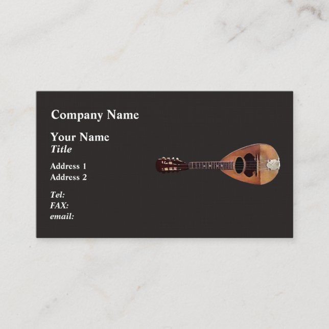 Tarjeta De Visita Mandolin (Anverso)