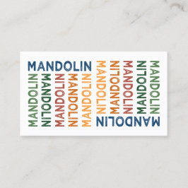 Tarjeta De Visita Mandolin Colorful