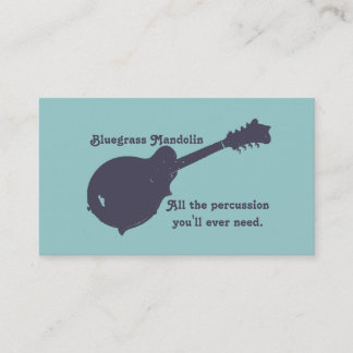 Tarjeta De Visita Mandolina del Bluegrass - toda la percusión que