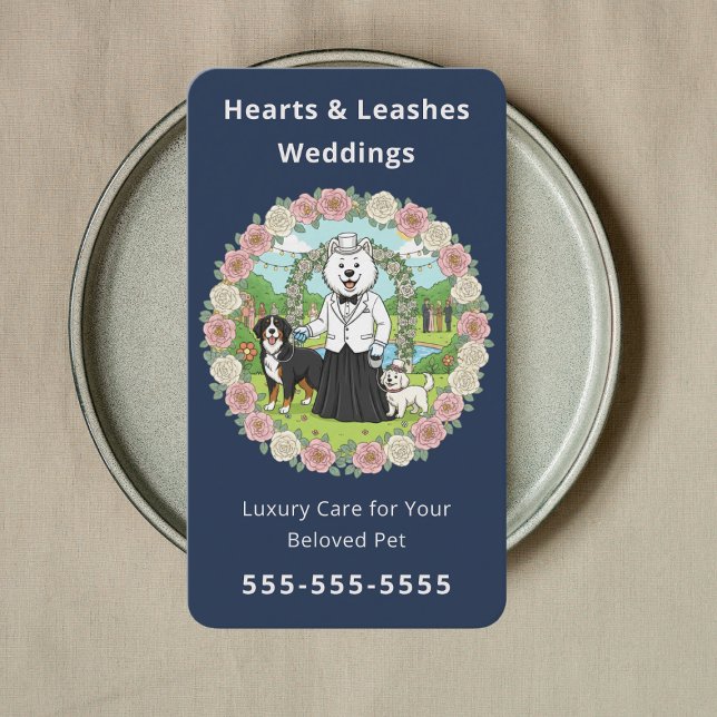 Tarjeta De Visita Manejador Profesional de Perros en Bodas Cuidado d (Subido por el creador)