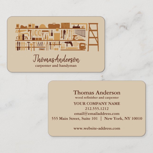 Tarjeta De Visita Manejador profesional moderno de reparación de cas (Anverso / Reverso)