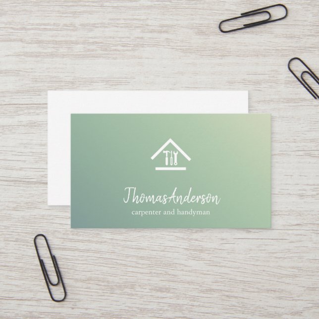 Tarjeta De Visita Manejador profesional moderno de reparación de cas (Anverso/Reverso In Situ)