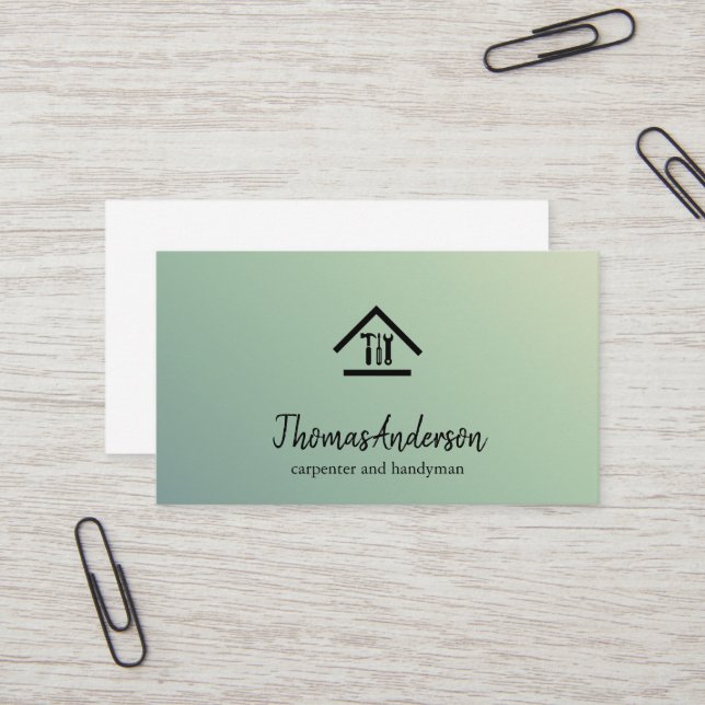 Tarjeta De Visita Manejador profesional moderno de reparación de cas (Anverso/Reverso In Situ)