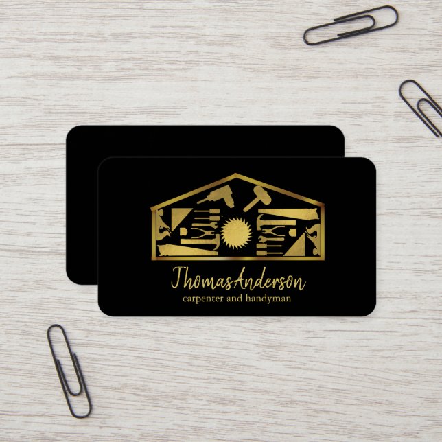 Tarjeta De Visita Manejador profesional moderno de reparación de cas (Anverso/Reverso In Situ)