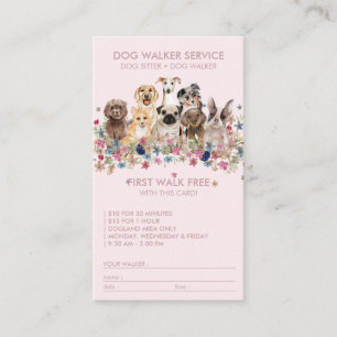 Tarjeta De Visita Manejo de Perro de Terapia Visitas de Consuelo