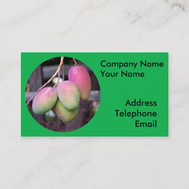 Tarjeta De Visita Mangos frescos y fruta tropical (Anverso)