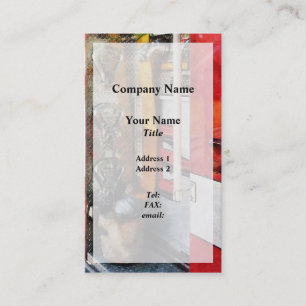 Tarjeta De Visita Manguera de Incendio, Cubeta y Boquilla