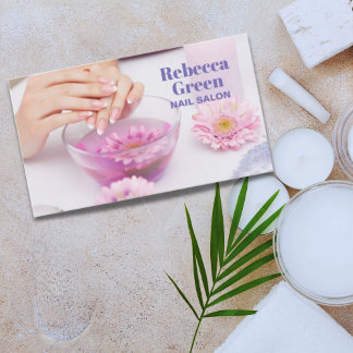 Tarjeta De Visita Manicura de belleza moderna uñas salón de uñas man