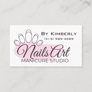 Tarjeta De Visita Manicura de las uñas