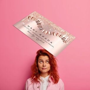 Tarjeta De Visita Manicura de uñas maquilladas Rosa de manicura Spar