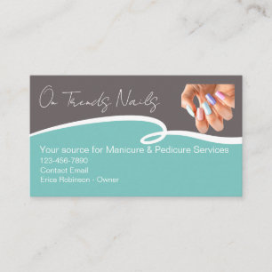 Tarjeta De Visita Manicura moderna de Nail Tech
