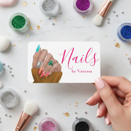 Tarjeta De Visita Manicurist Beauty Salon Nail Technician