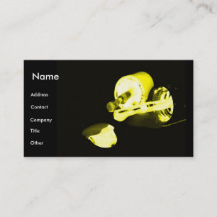 Tarjeta De Visita Manicuro en negro y amarillo