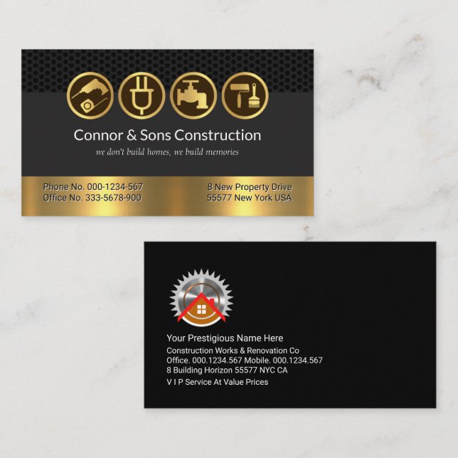 Tarjeta De Visita Manillar para Capas de Oro Gris de malla alambre (Anverso / Reverso)