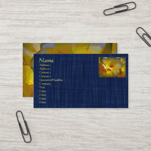 Tarjeta De Visita Manipulación digital de la Freesia Amarilla