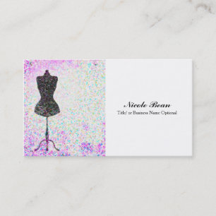 Tarjeta De Visita Maniquí de Confeti de Moda Chic Personalizado Mode