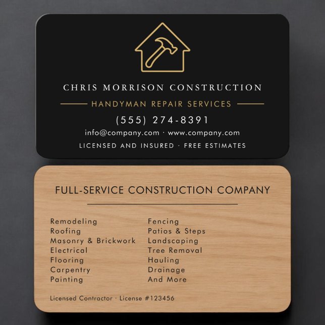 Tarjeta De Visita Manitas de obra de madera (Subido por el creador)