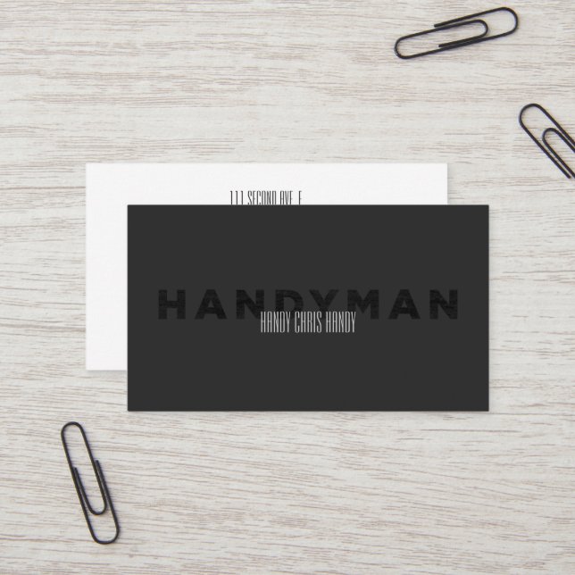 Tarjeta De Visita Manitas [estilo de la prensa de copiar] (Anverso/Reverso In Situ)