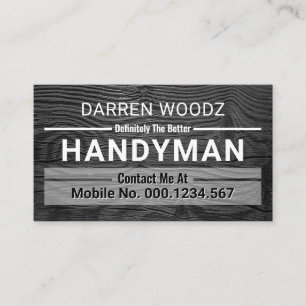 Tarjeta De Visita Manitas Línea Fronteriza Madera de Madera