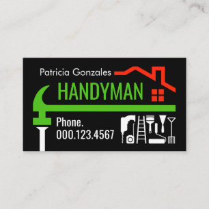 Tarjeta De Visita Manitas Martillo Reparación Techo Arregla