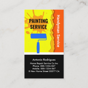 Tarjeta De Visita Manitas Pintor de Paredes al Descubierto