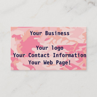 Tarjeta De Visita Manly Pink Camo