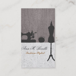 Tarjeta De Visita Mannequina vintage de moda de moda de mascar retro