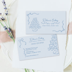 Tarjeta De Visita Mano caprichoso atrajo a Boda Cake Bakary Business