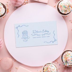 Tarjeta De Visita Mano caprichoso atrajo a Boda Cake Bakary Business