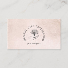 Tarjeta De Visita Mano con árbol