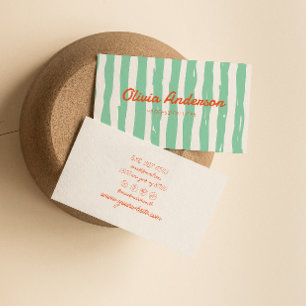 Tarjeta De Visita Mano Retro Colorida Escrita Dibujada Desnuda Cuta