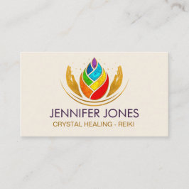 Tarjeta De Visita Manos curativas - Chakras - Lotus Petal