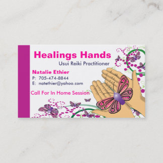 Tarjeta De Visita Manos curativas - negocio Card2